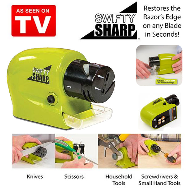 Swifty Sharp Cordless Motorized Knife & Scissor Blade Sharpener (0061)