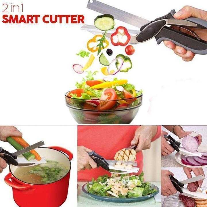 Smart Cutter 2 In 1 Scissor Cutter Smart Knife (035)