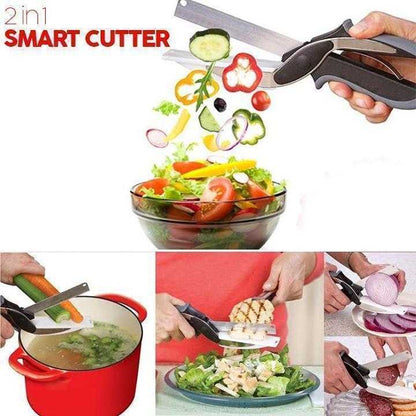 Smart Cutter 2 In 1 Scissor Cutter Smart Knife (035)
