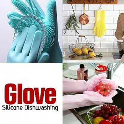 Cindrella Heat Resistant Dish Glass Cutlery Scrubber Cleaner Silicone Dishwashing Glove