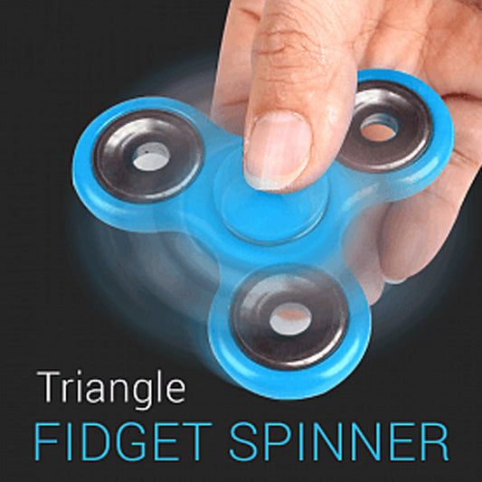 Pack of 5 Plastic Triangle Fidget Hand Finger Spinner