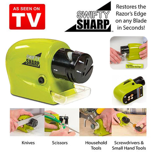 Swifty Sharp Cordless Motorized Knife & Scissor Blade Sharpener (0061)