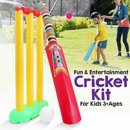 Pack of 2 My Cricket Kit Game For Kids & Plastic Triangle Fidget Hand Finger Spinner
