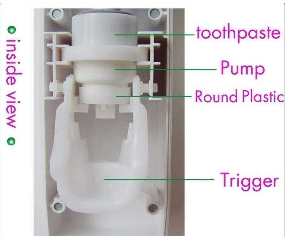 Pack of 2 Toothpaste Dispenser with Wall Mount Tooth Brush Holder