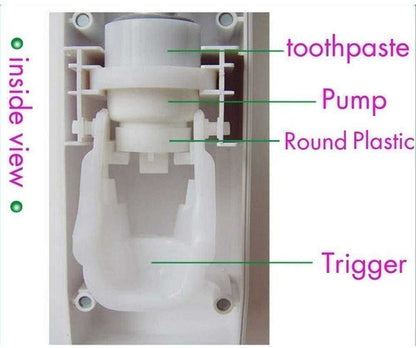 Pack of 2 Toothpaste Dispenser with Wall Mount Tooth Brush Holder