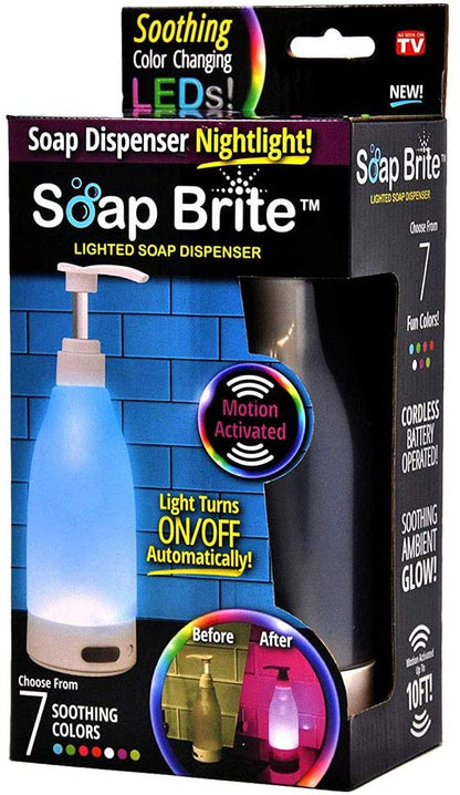 LED Light Wireless Soap Dispenser 7 Colors Motion Activated and 10 Inch Light Detection