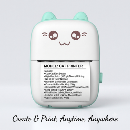 Instant Pocket Thermal Printer – Print Photos, To-Do Lists & Custom Labels in Seconds!
