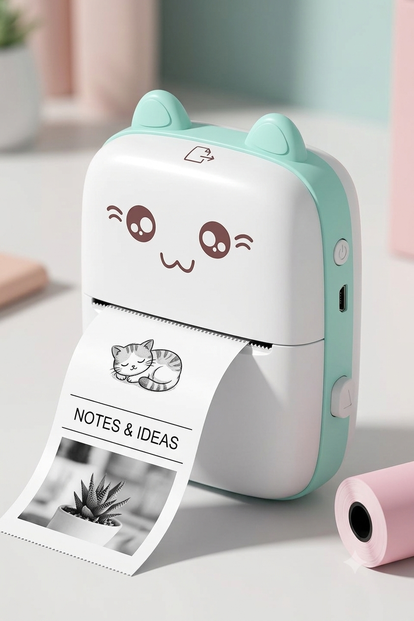 Instant Pocket Thermal Printer – Print Photos, To-Do Lists & Custom Labels in Seconds!