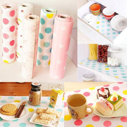 Anti Slip Kitchen Cupboard Liners Mat Roll Drawer Liner Mats Drawer Refrigerator Table Pad Waterproof Place Mat Set of 4 pcs
