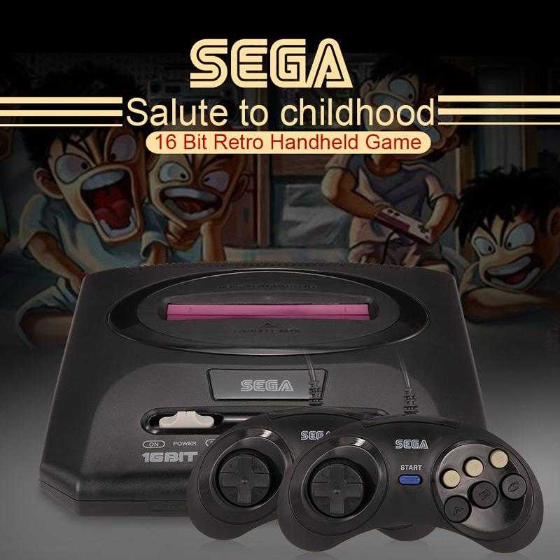 Sega Mega Drive 2 Video Game with Console 16 Bit Retro Handheld Game Player 5 Games Inside