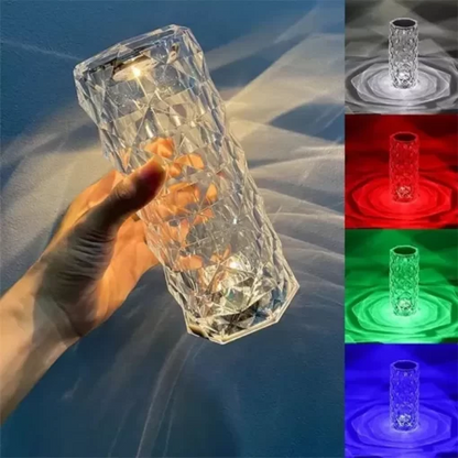 CrystalGlow™ Diamond Lamp – 16 Colors Touch & Remote LED Mood Light