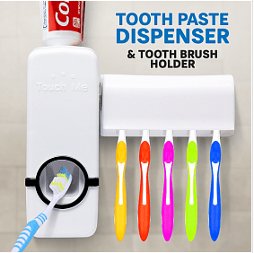 Toothbrush Holder & Toothpaste Dispenser (003)