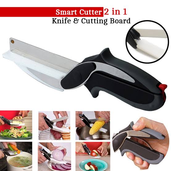 Smart Cutter 2 In 1 Scissor Cutter Smart Knife (035)